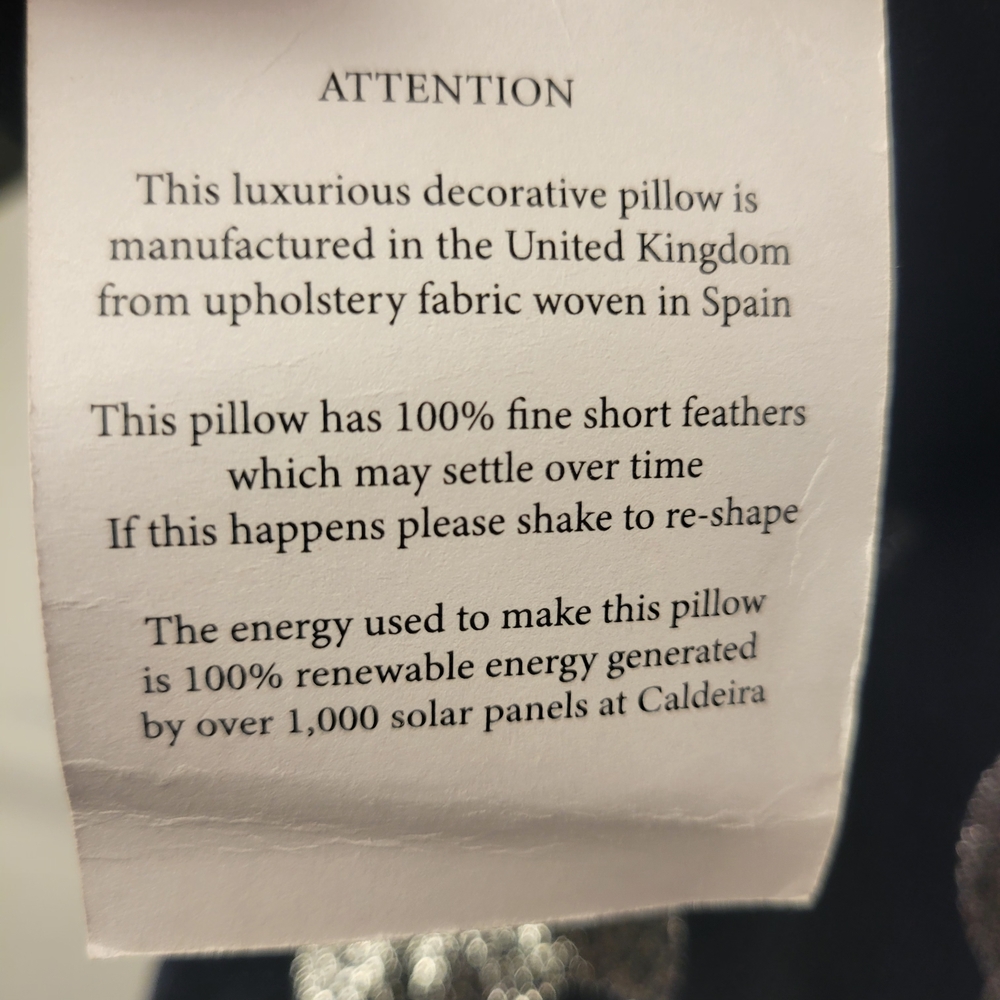Caldeira Black, Navy and Silver Skull Accent Pillow New Rare - Picture 8 of 16